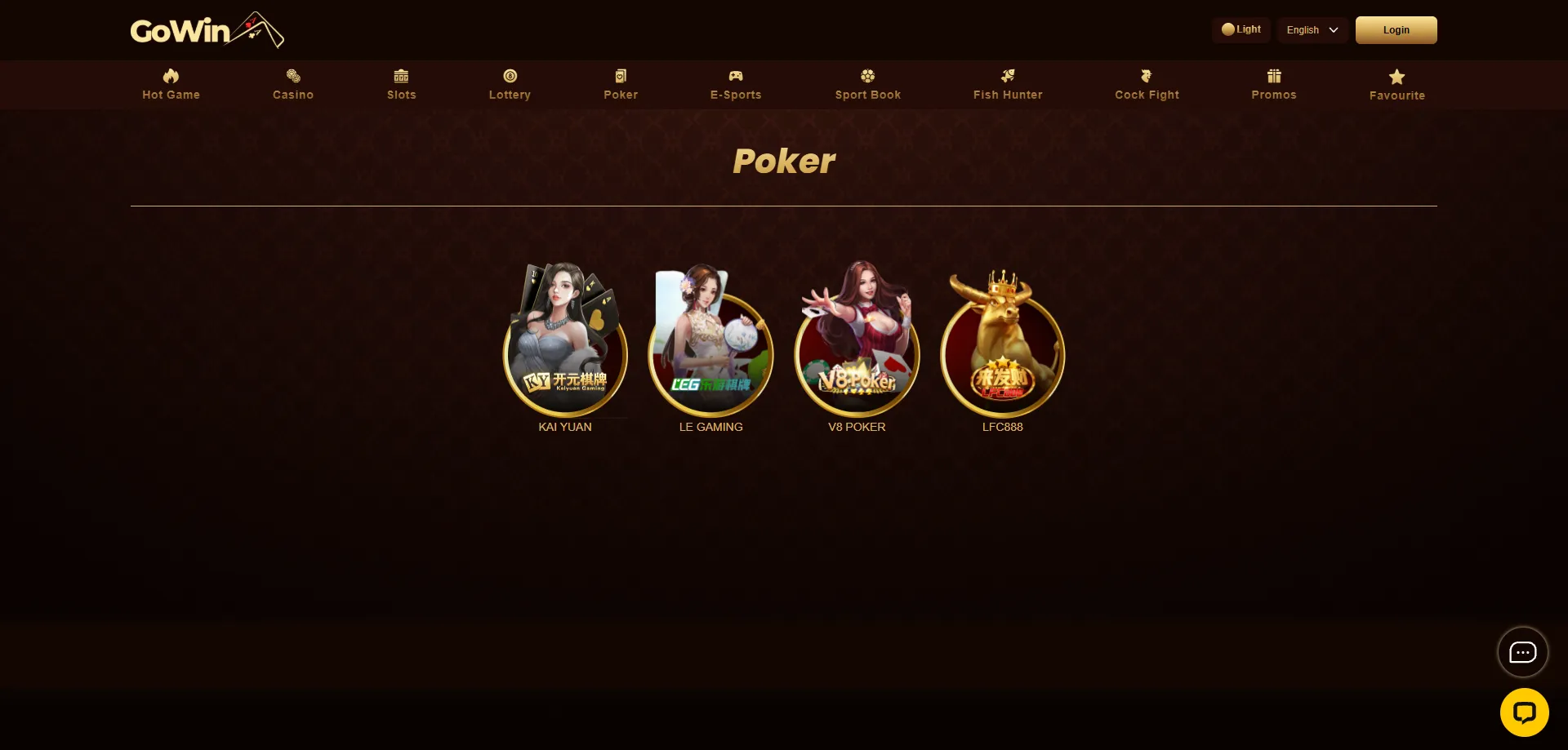 Gowin BD live casino with real dealers and Evolution tables